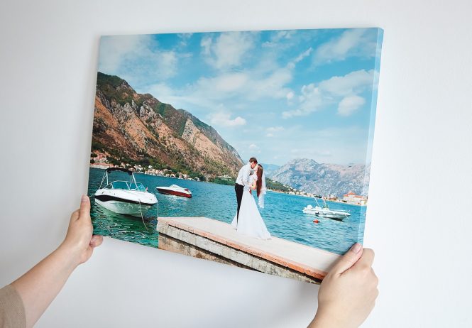 Canvas on Wall of Couple on Vacation